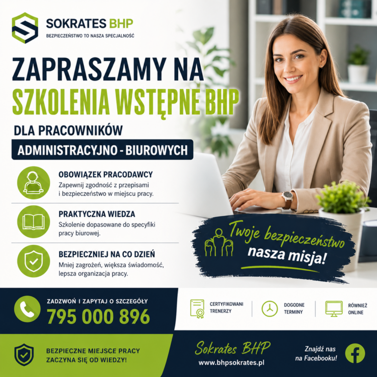 Obowiązkowe szkolenie wstępne BHP dla pracowników administracyjno-biurowych – co powinien wiedzieć pracodawca?